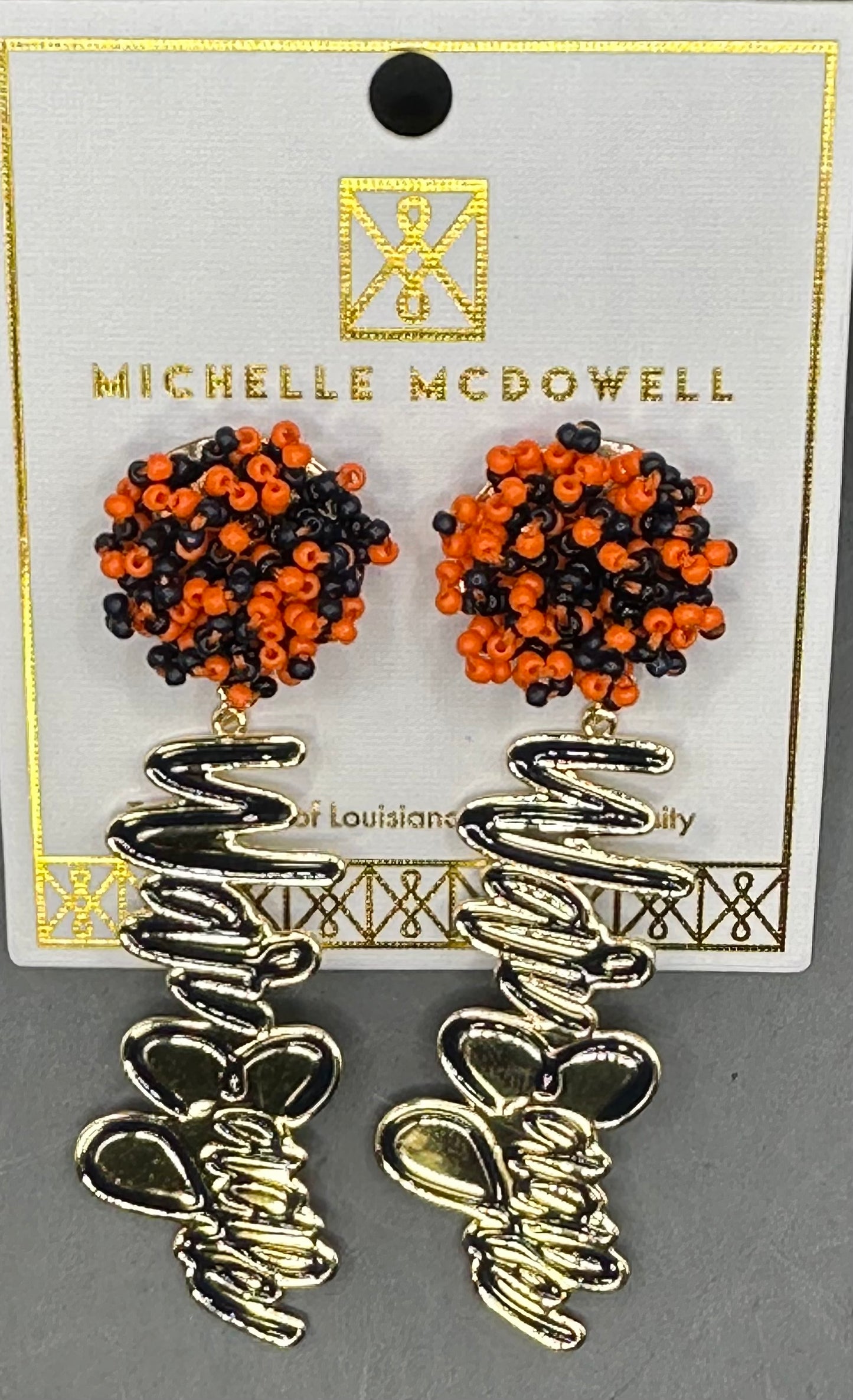 AU War Eagle Seed Bead Earrings