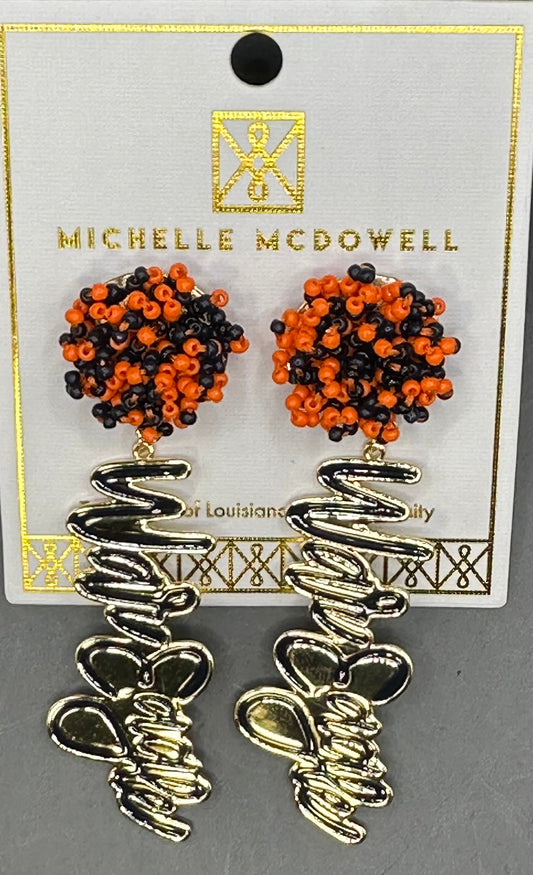 AU War Eagle Seed Bead Earrings