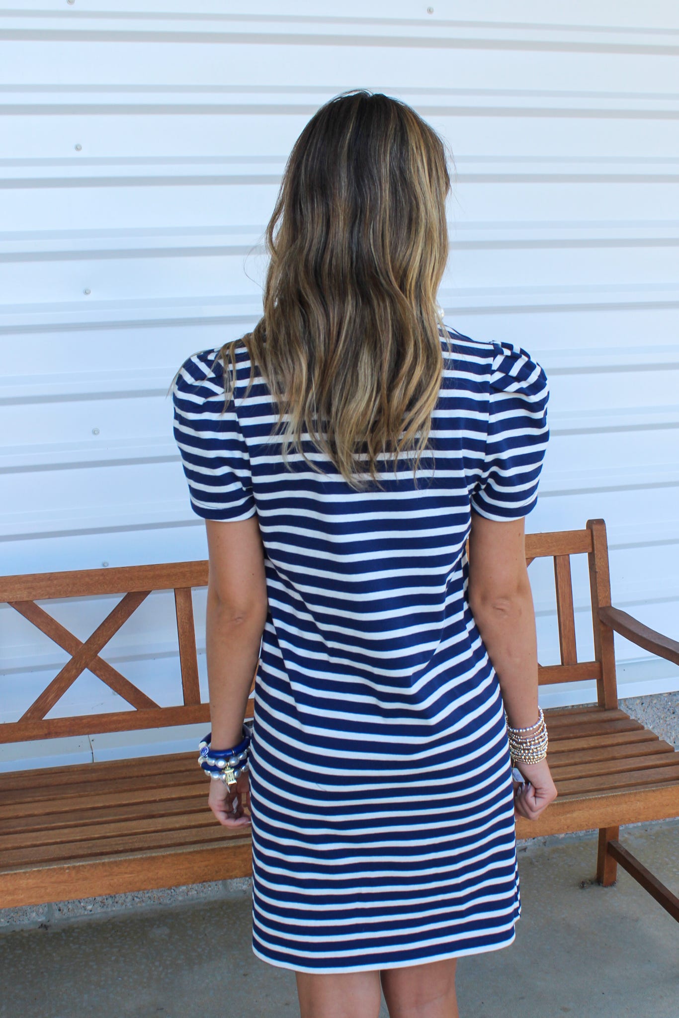 Navy/White Stripe Carolina Dress