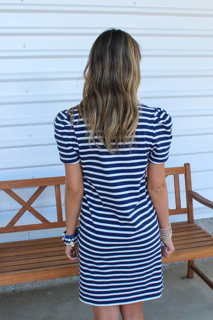 Navy/White Stripe Carolina Dress