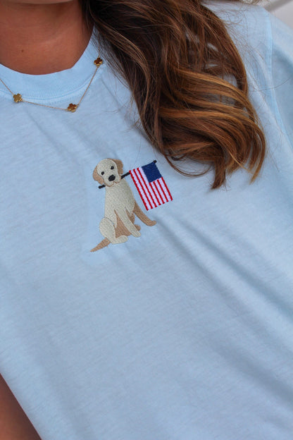 Cambray Flag Embroidered T-shirt