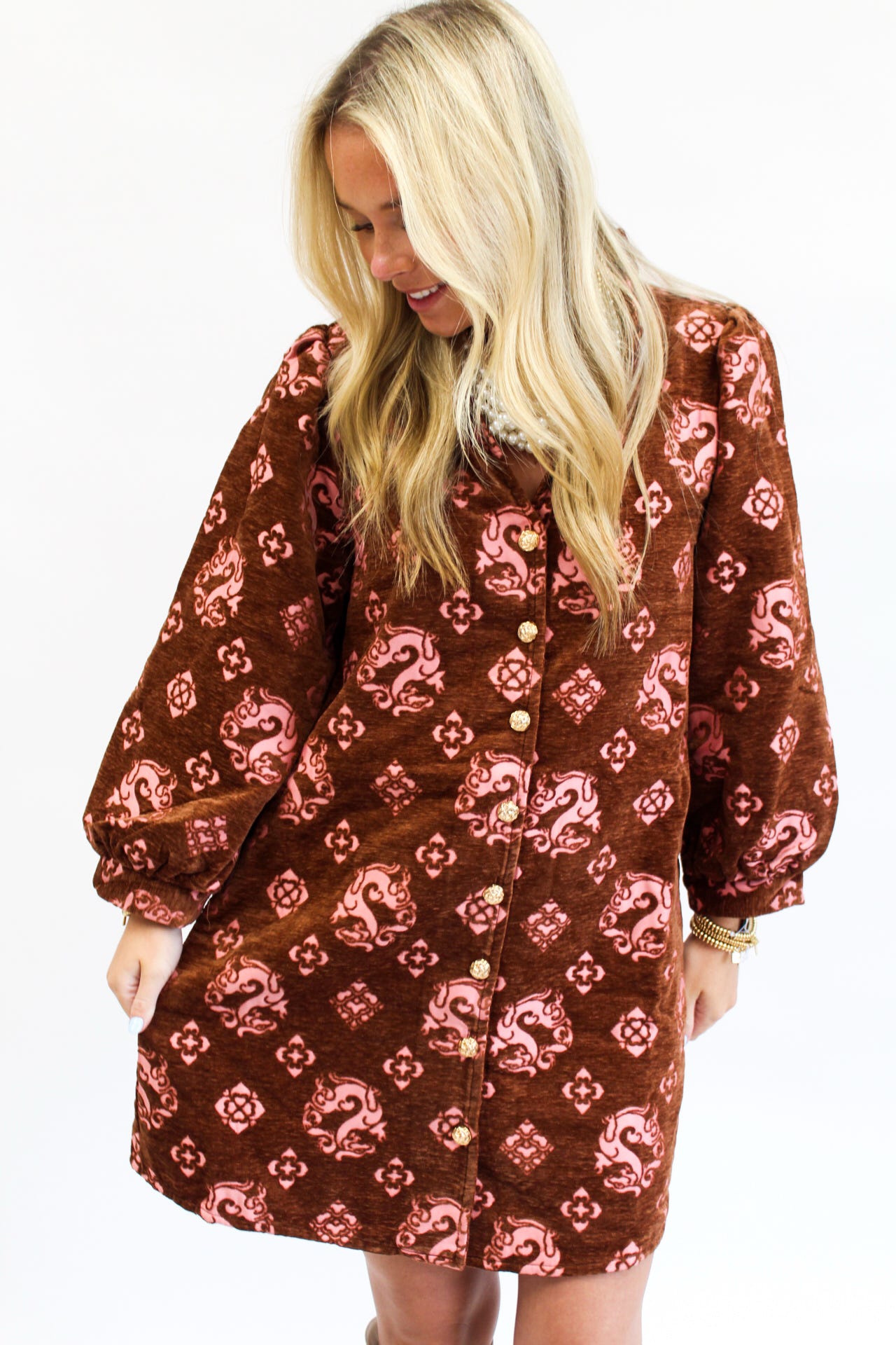 Gypsy Garden Dress- Brown