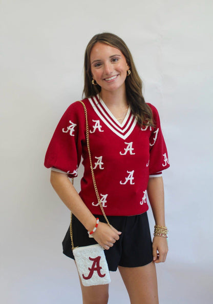 Alabama Small Logos Faith Sweater