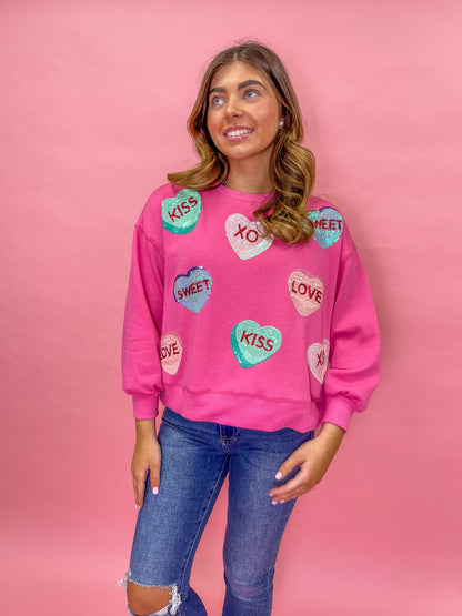 Millie Sweatshirt Candy Hearts
