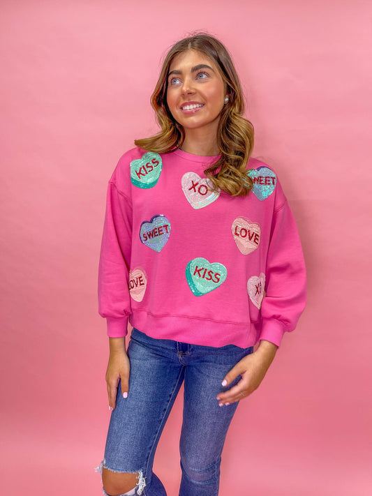 Millie Sweatshirt Candy Hearts