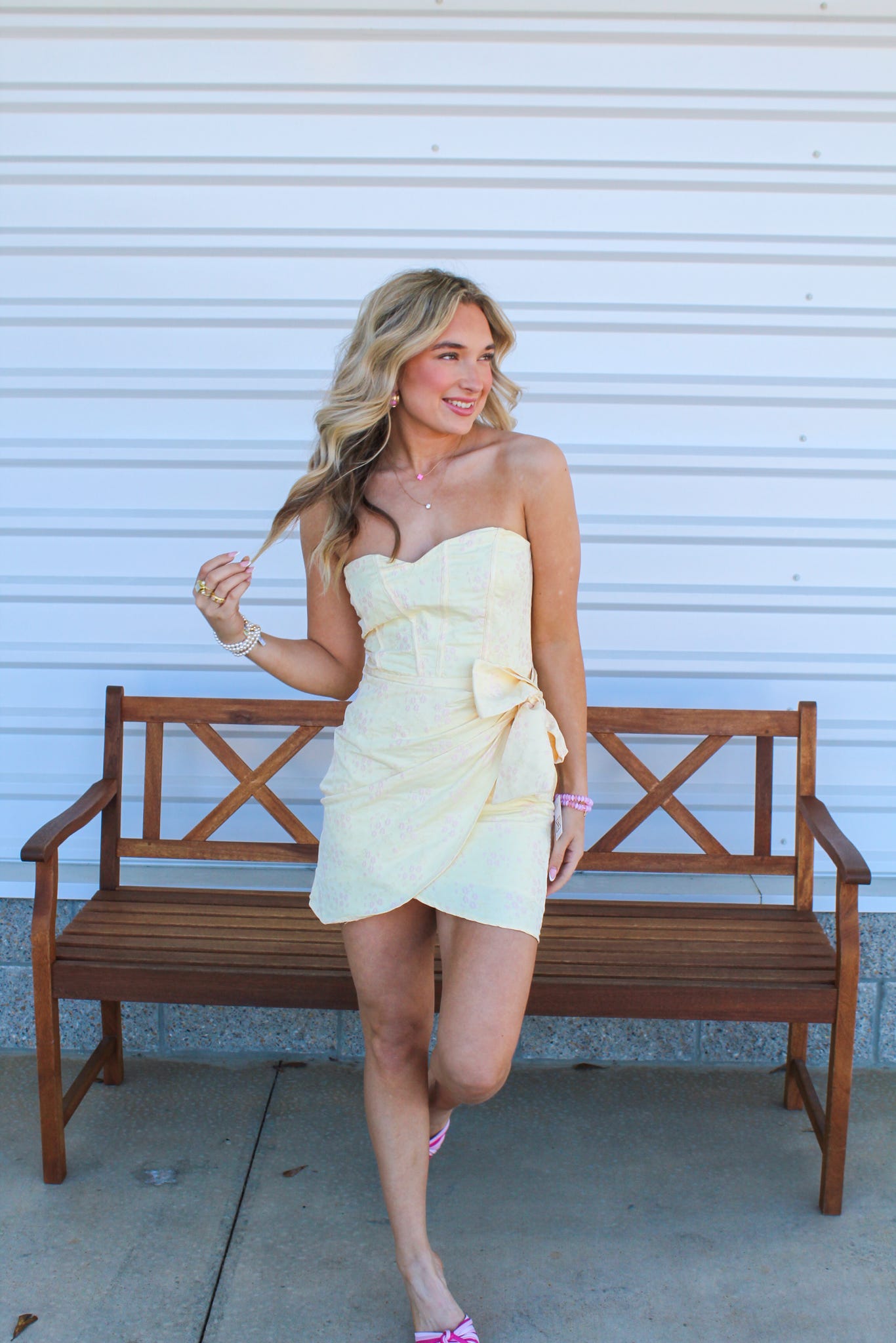 Lemon Chiffon Mini Dress