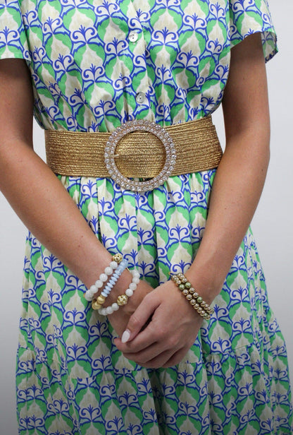 Hellenic Petals Maxi Dress