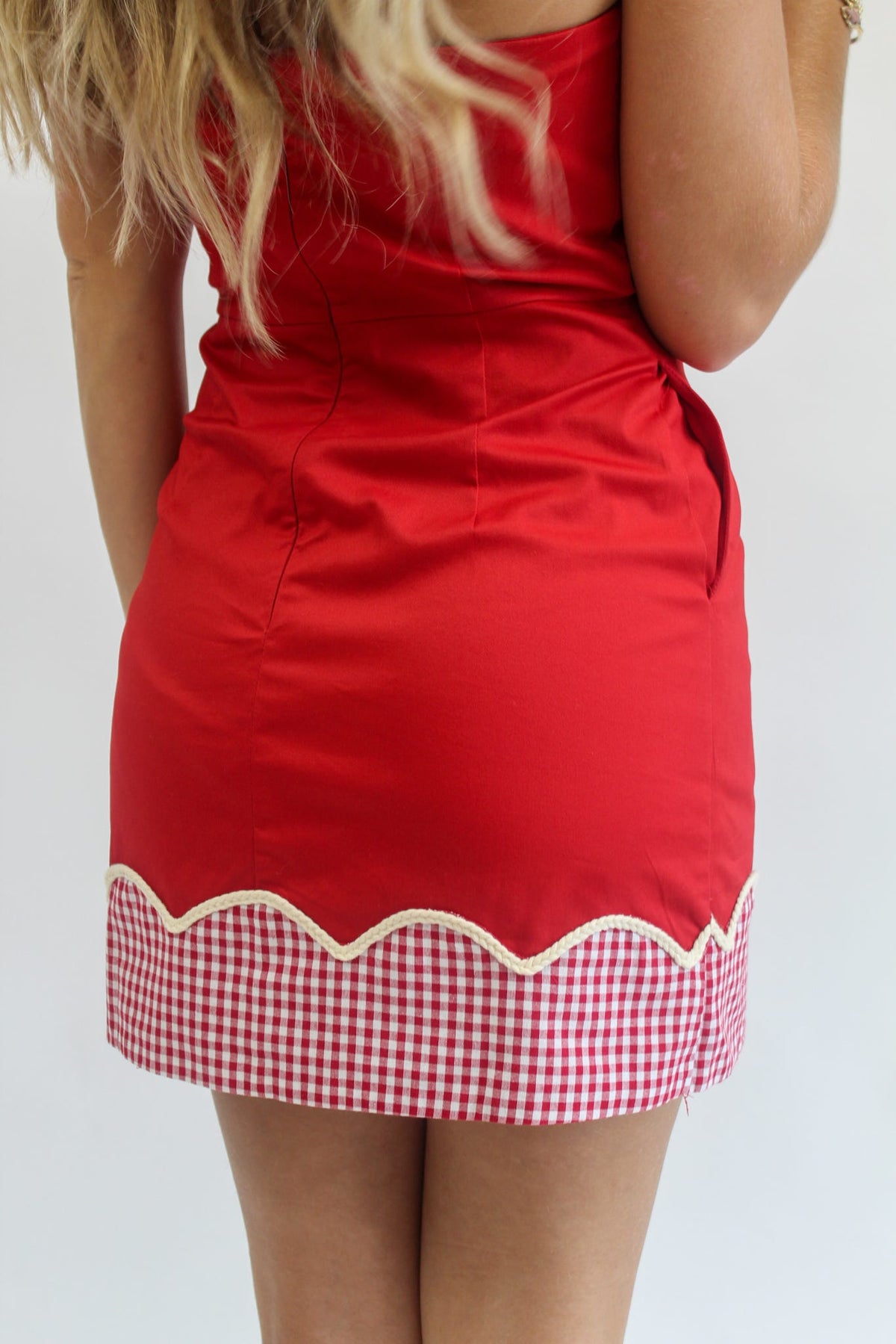 Quarterback Flirt Strapless Mini Dress