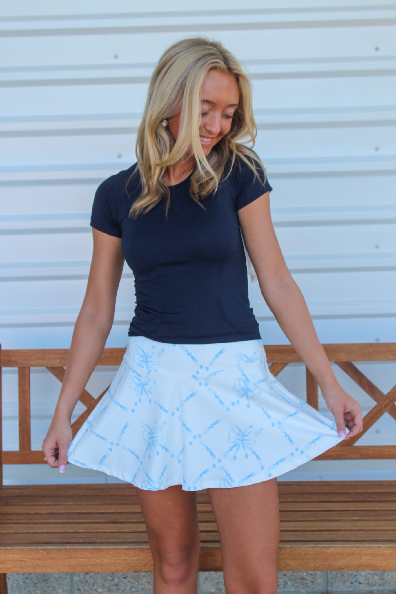 Bow to Me Blue Bow Skirt