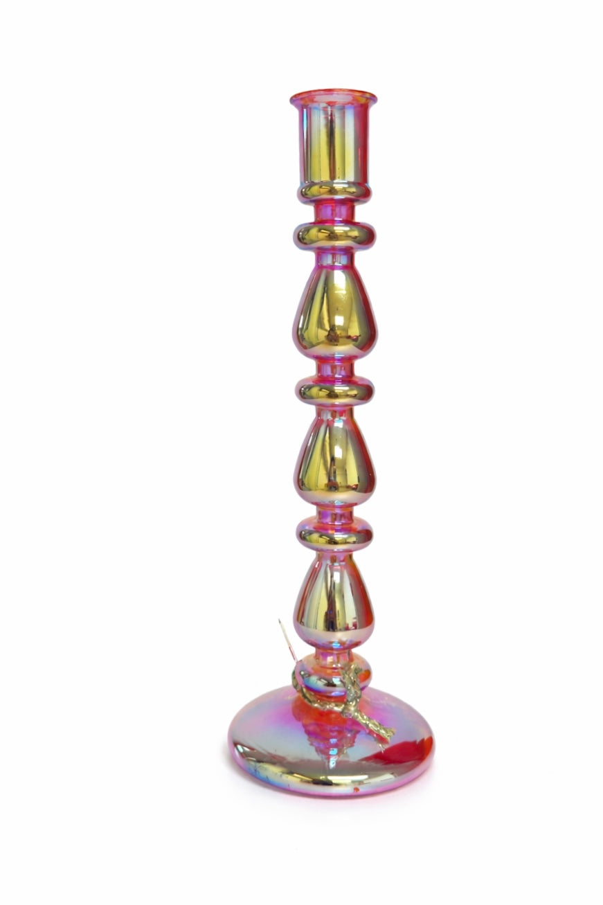 Opalescence Essence Taper Candle Holder, Glass, 8.5'' & 11''