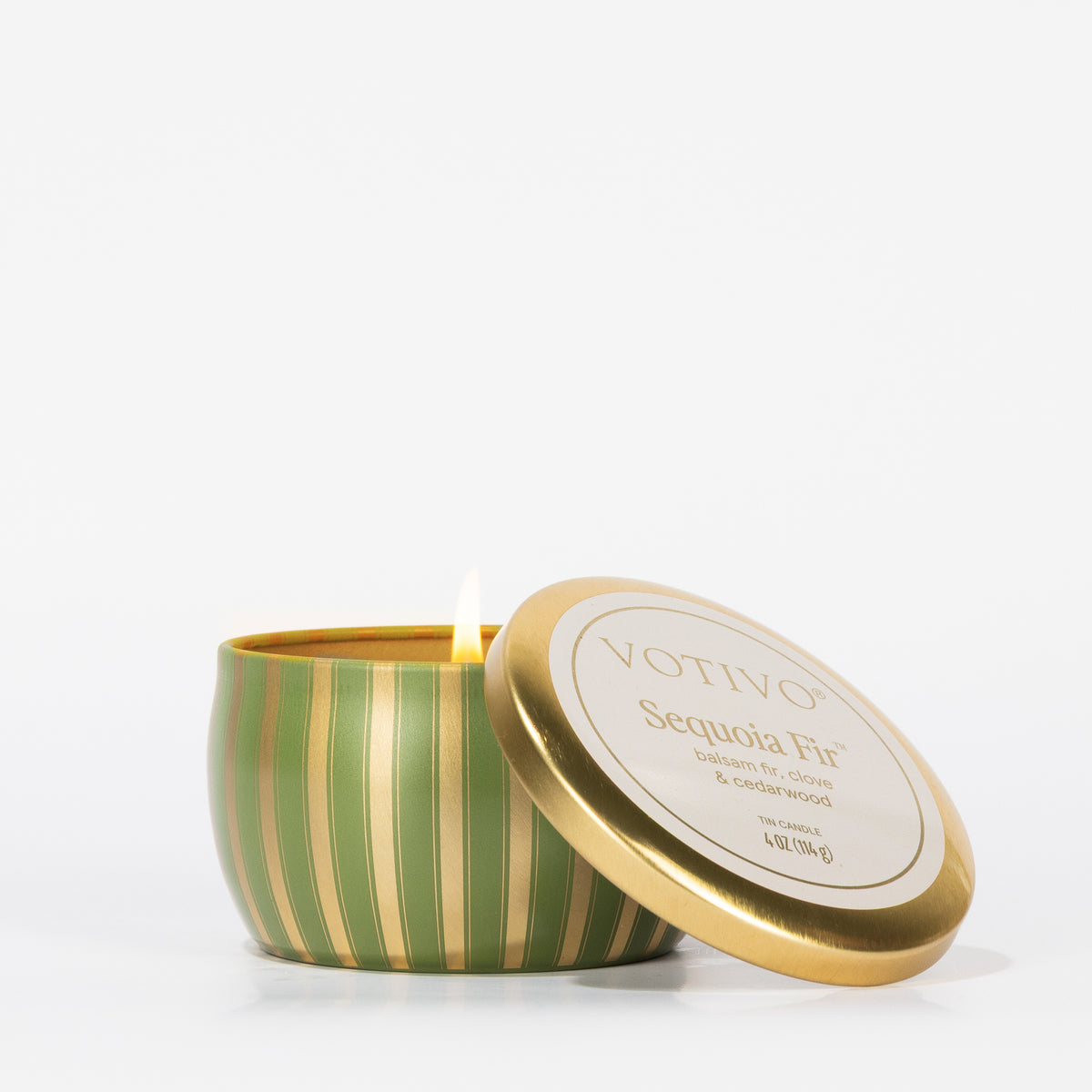 Sequoia Fir Holiday Tin Candle