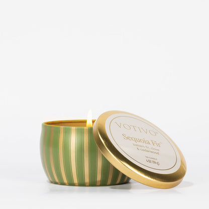Sequoia Fir Holiday Tin Candle