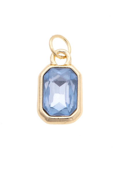 Emerald Cut Rhinestone Charms