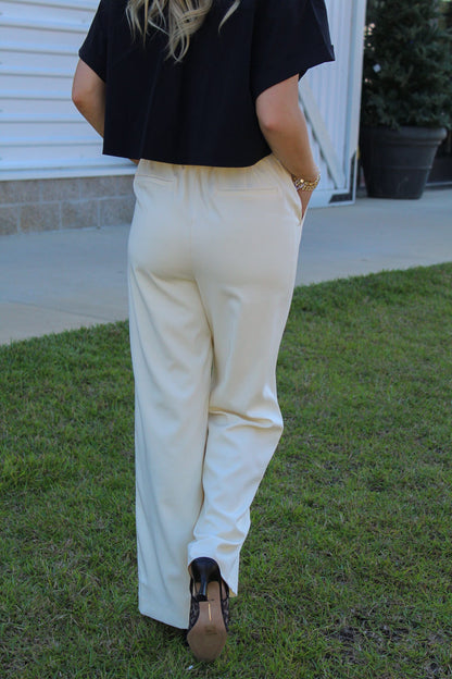 Midday Latte Pleated Pants