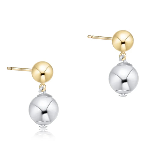 Classic 10mm Ball Drop Stud - Mixed Metal