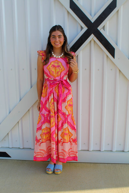 Elise (Palm Mirage) Dress