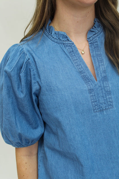 Lainey Chambray Top