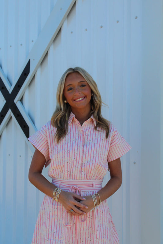 Sugarcane Stripe Mini Dress