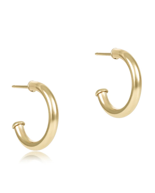 Round Gold 0.5'' Post Hoop-2mm-Smooth