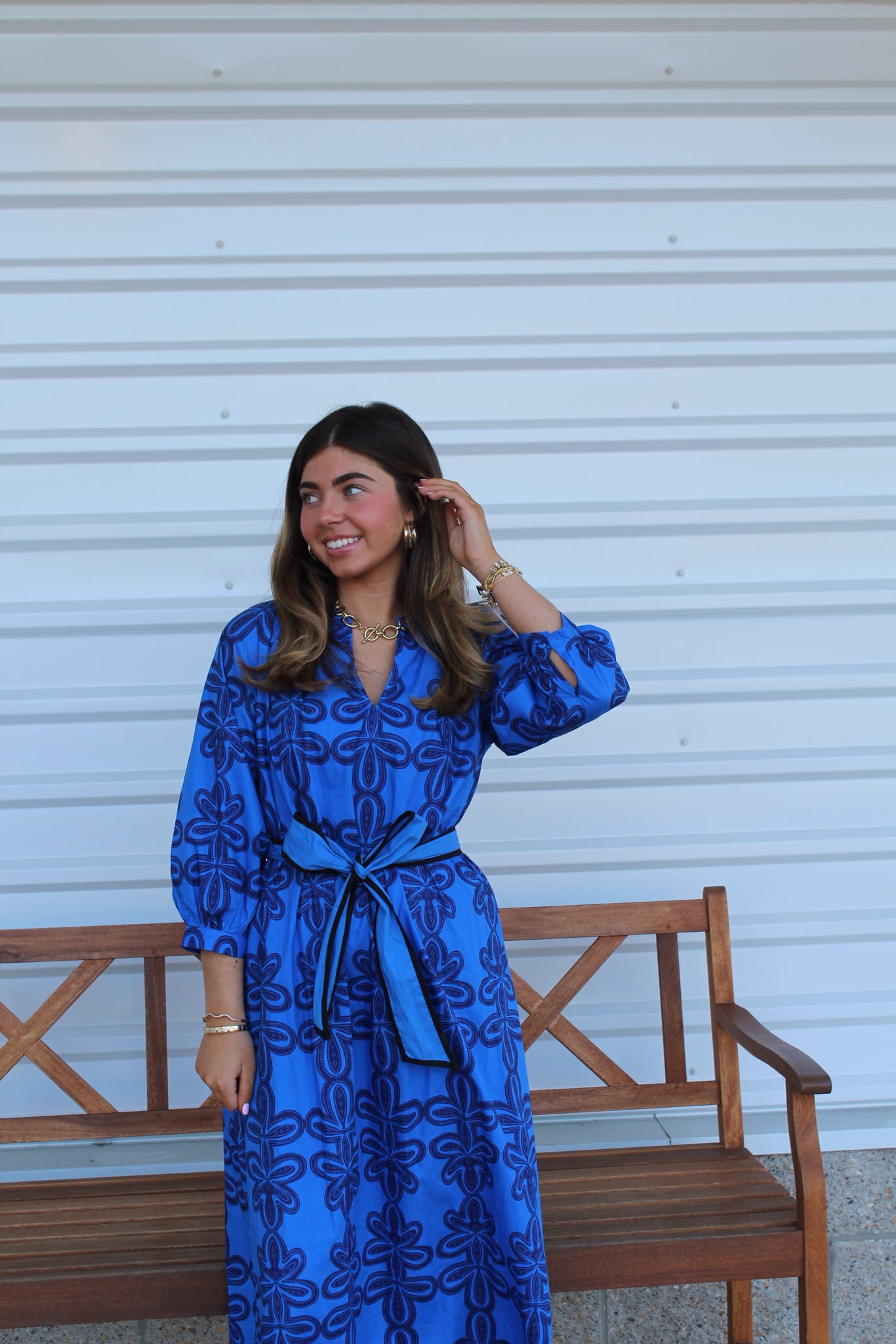 Crown Jewel Maxi Dress in Navy Blue