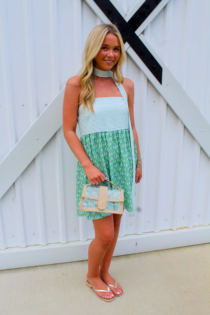 Garden Stroll Strapless Mini Dress