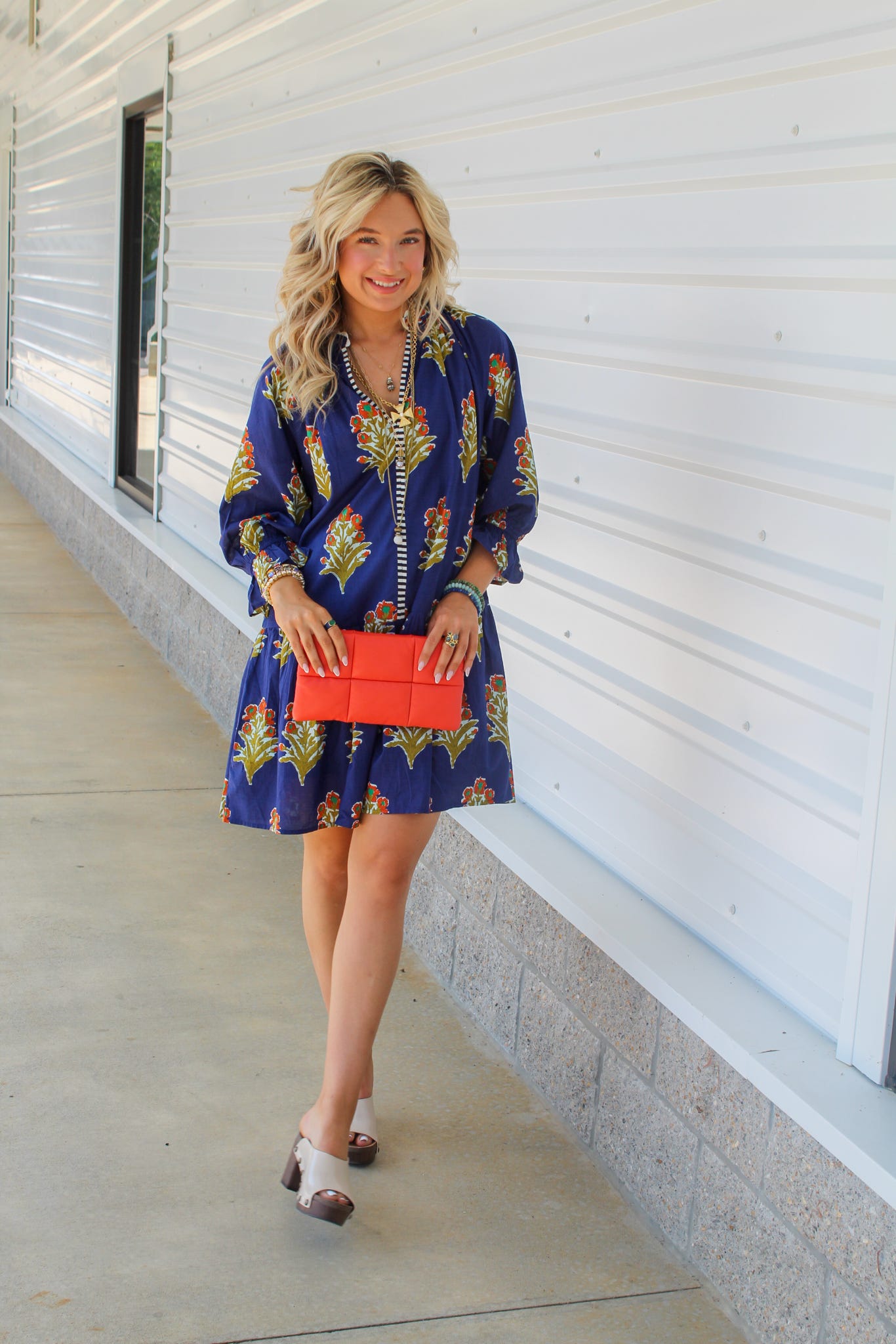 Flora Detailed V-Neck Dress