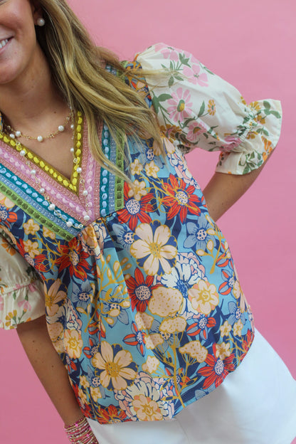 Sunlit Wildflowers Top