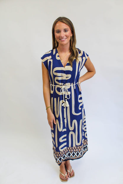 Azure Muse Maxi Dress