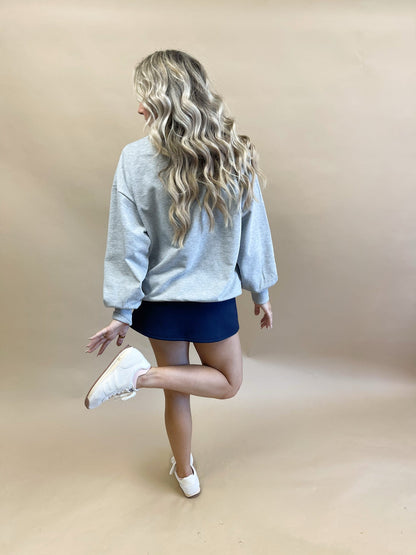 The Mallory Applique Crewneck Sweatshirt Top with Applique