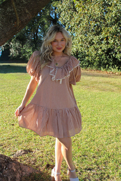 Wren Gingham Mini Dress