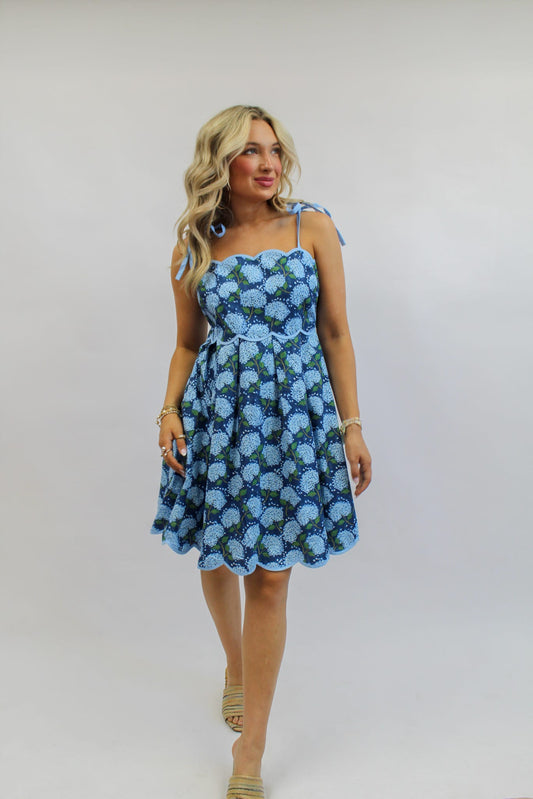 Hydrangea Indigo Dress