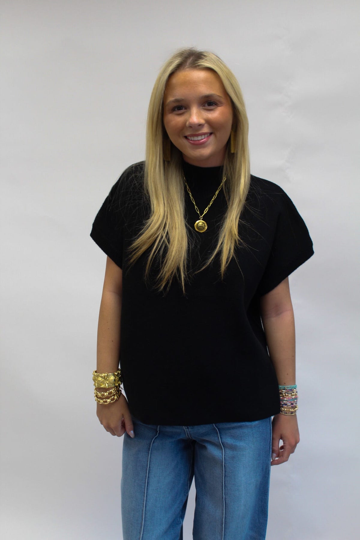 All Around Town Short Sleeve Sweater