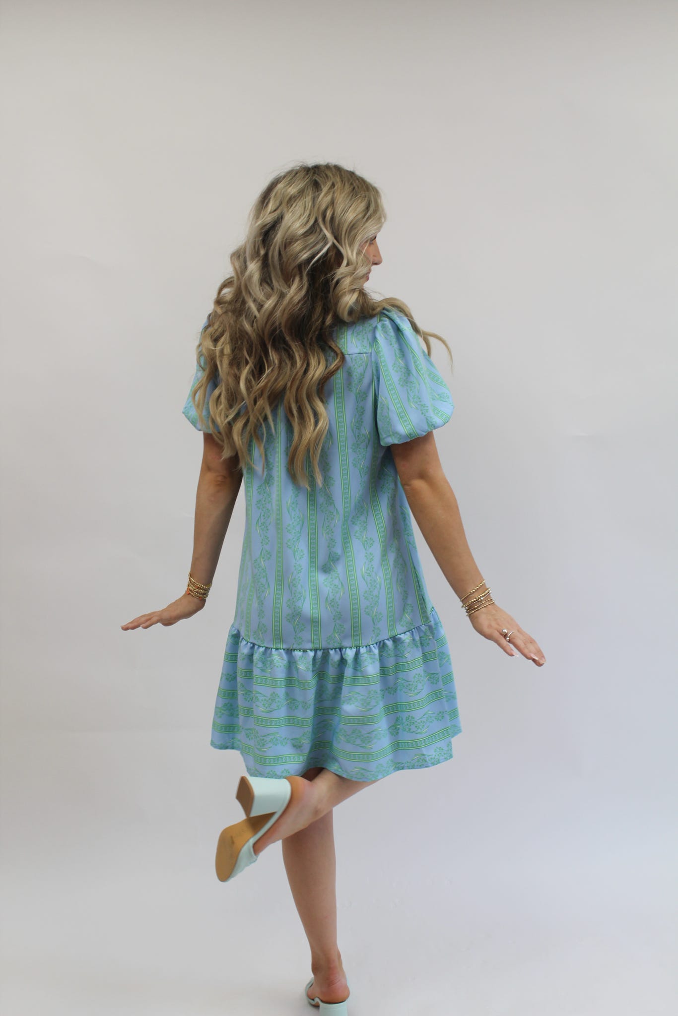 Nancy Garden Lace Dress in Green