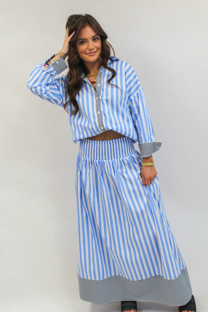 Katherine Top Blue/Black