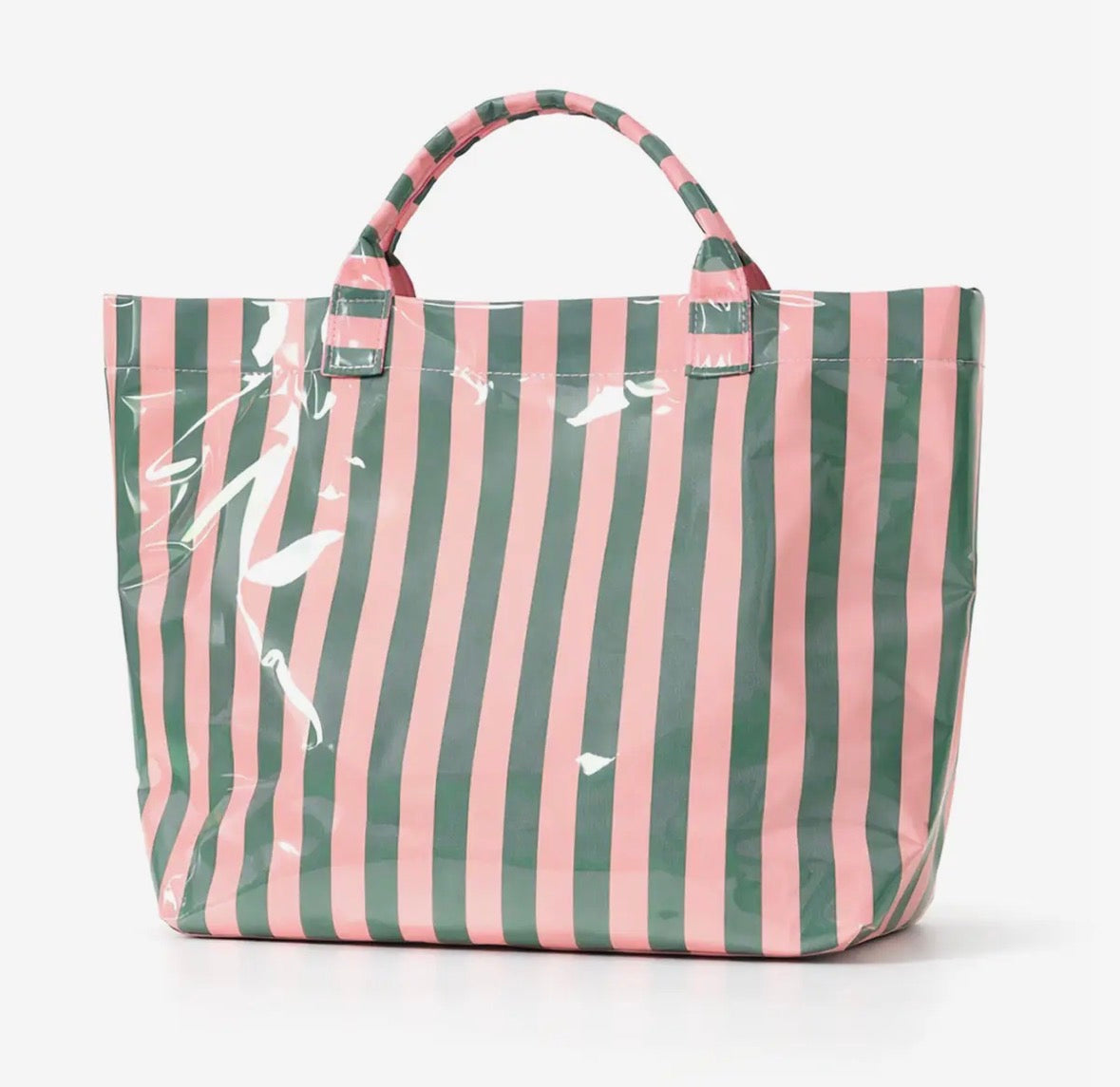 Colorblock Striped Tote Bag - Waterproof Beach Bag