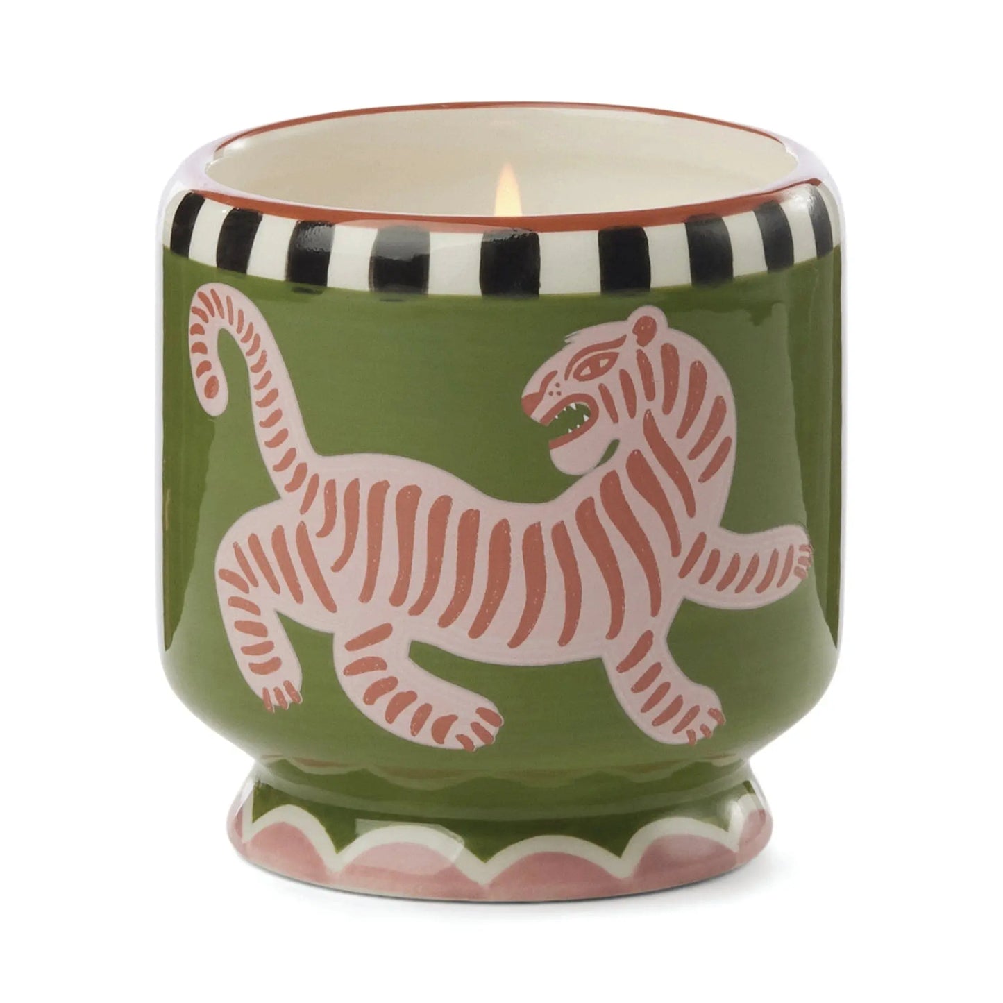 A Depo 8 Oz Hand Painted "Tiger" Ceramic - Black Cedar & Fig