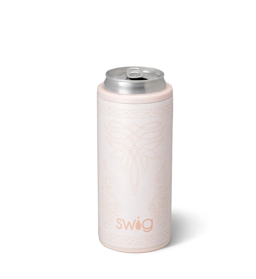 Saddle Stitch Skinny Can Cooler 12 oz.
