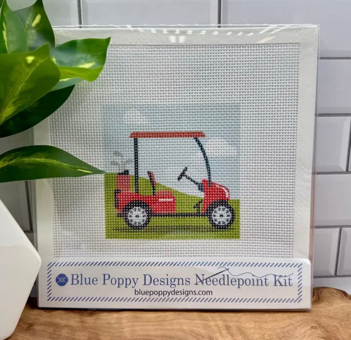 Golf Cart Needlepoint Kit | default - #NP88-OBJ-012