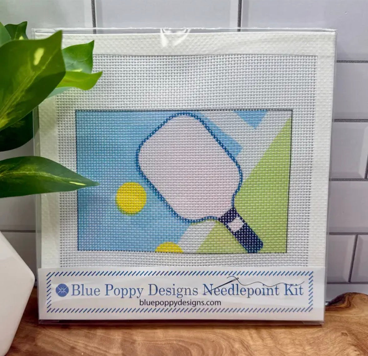 Pickleball Needlepoint Kit (pink paddle) | default - #NP88-SPT-002