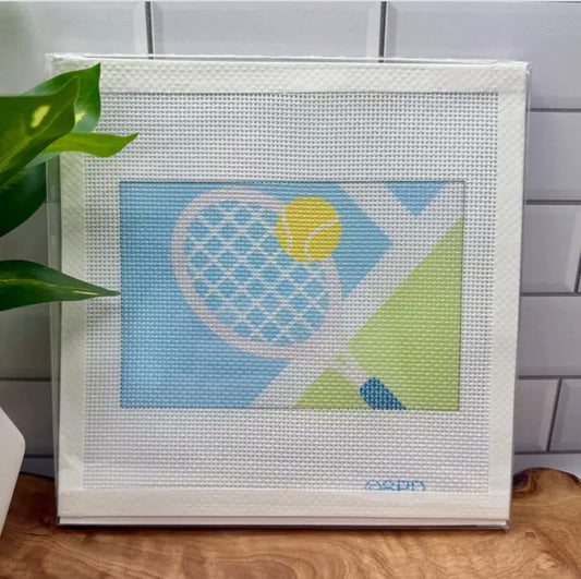 Tennis Needlepoint Kit (pink racquet) | default - #NP88-SPT-004