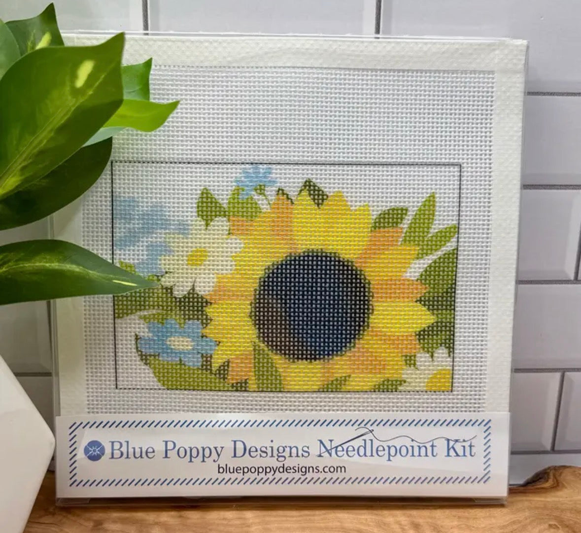 Sunflower with Daisies and wildflowers Needlepoint Kit | default - #NP88-FLO-014