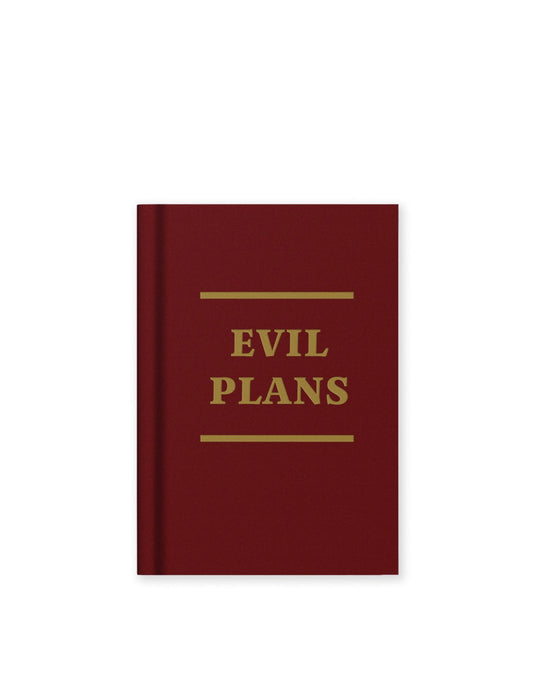 Evil Plans Fabric Hardback Notebook