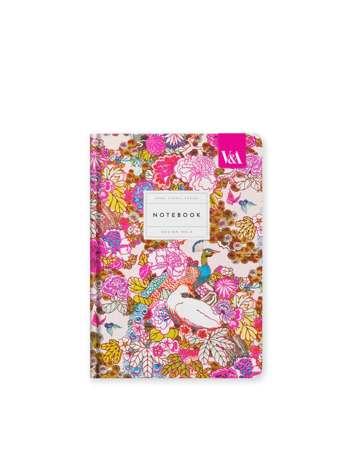 Floral Peacock Floral Hardback Notebook