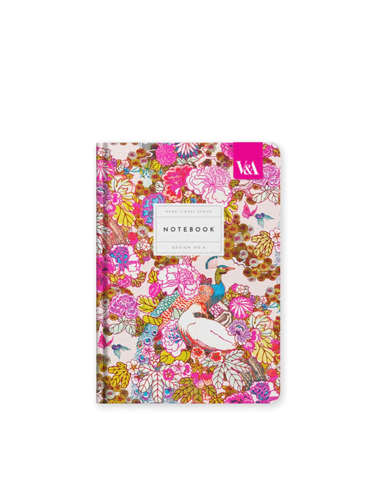 Floral Peacock Floral Hardback Notebook