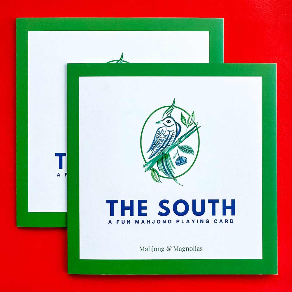 The South: A Fun Mahjong Playing Card (set of 4)