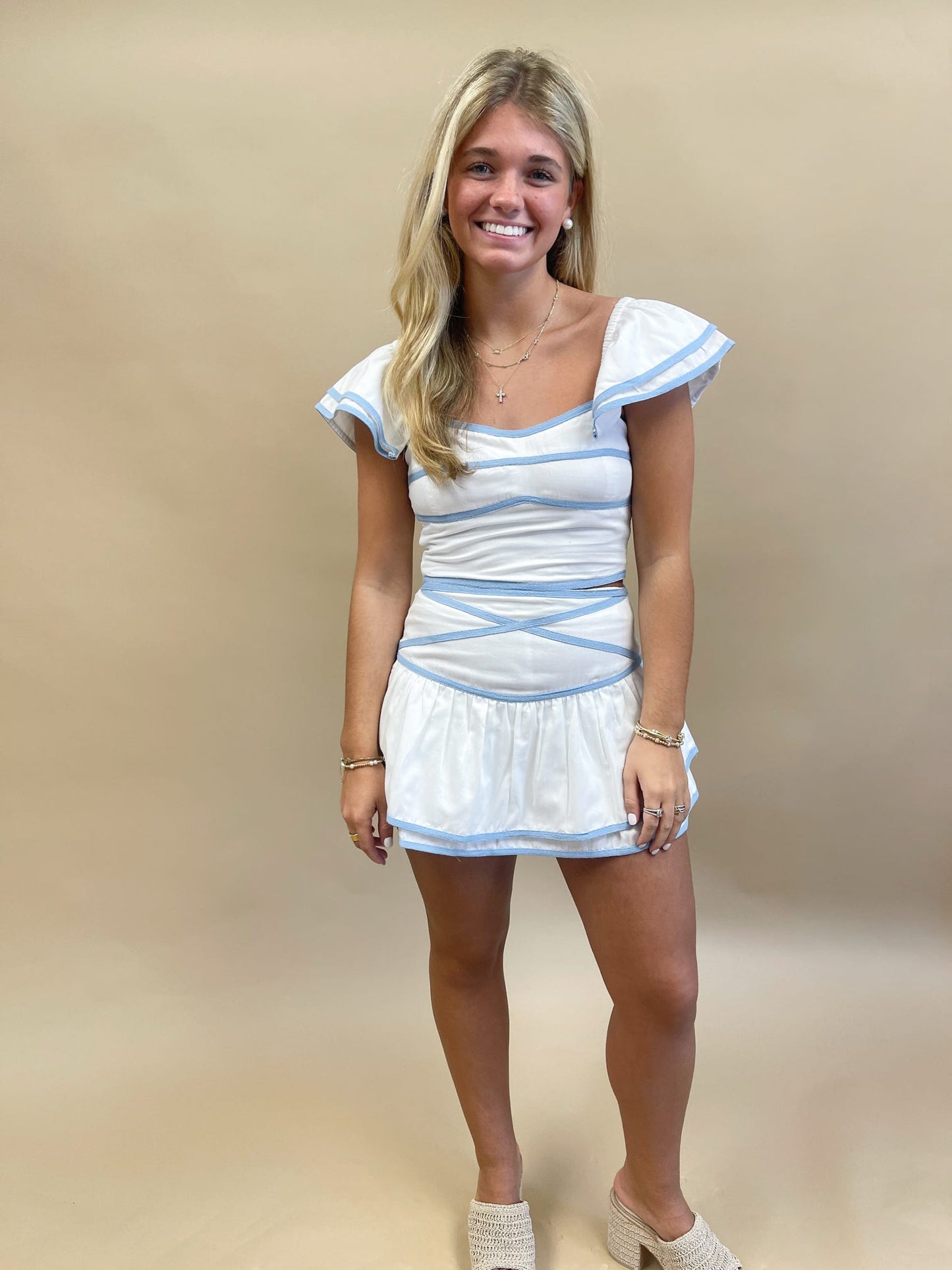 Capri Trim Skirt Marina Blue