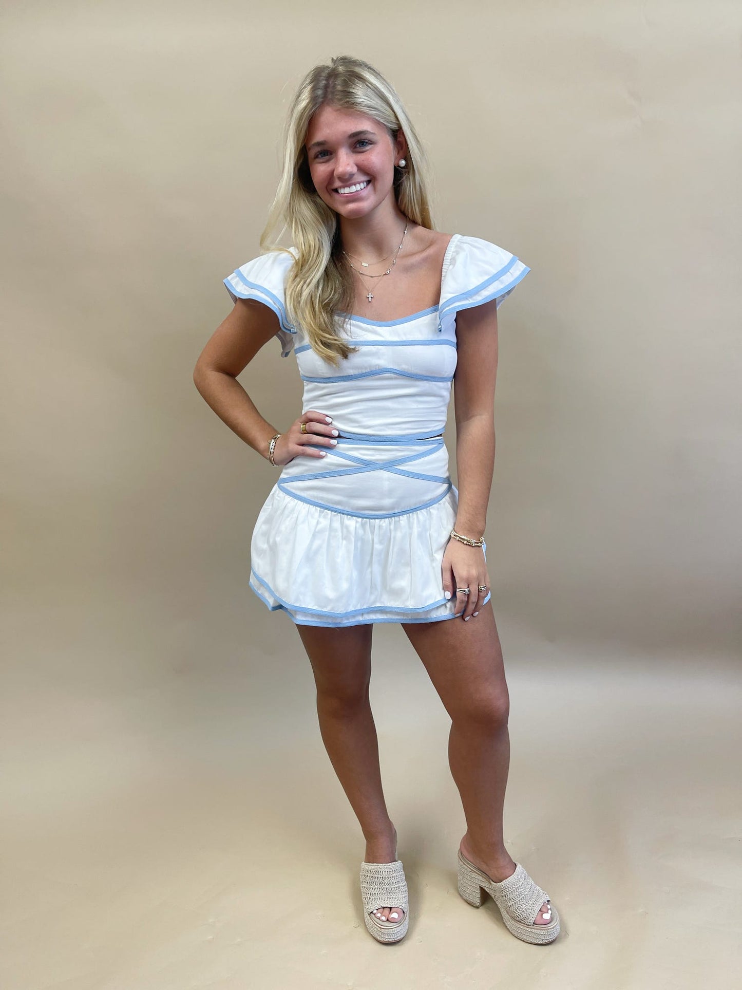 Capri Trim Skirt Marina Blue