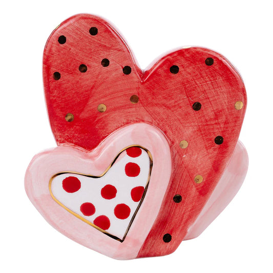 Red & White Heart Charcuterie Board Topper