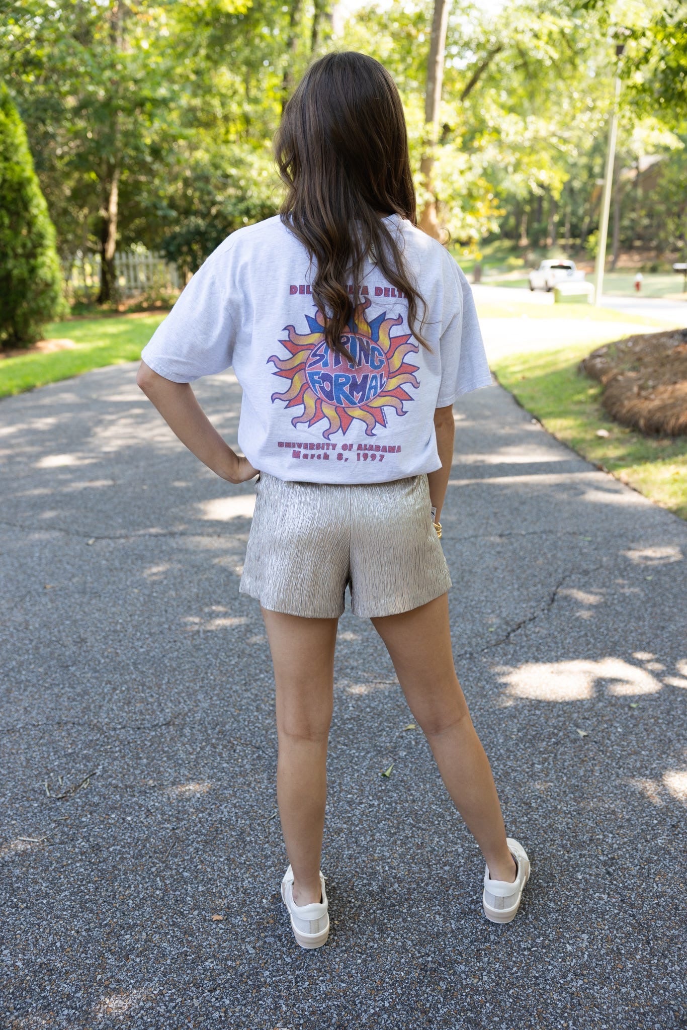 High-Waisted Texturized Shorts