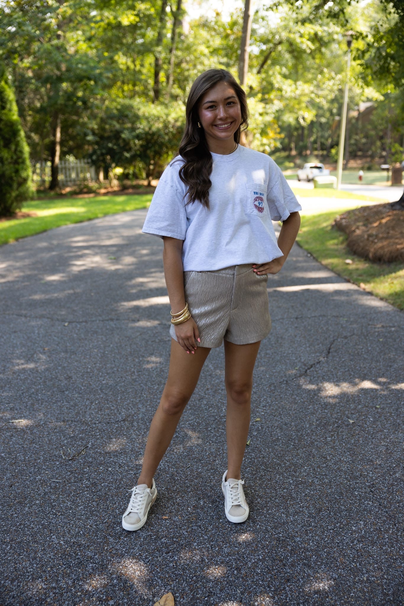 High-Waisted Texturized Shorts